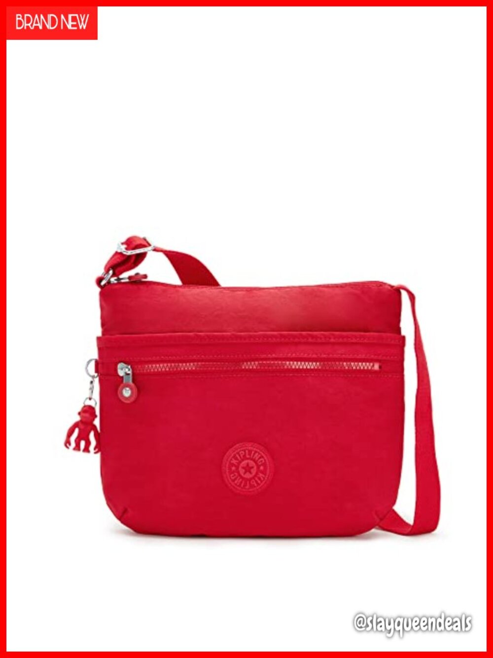 Lightweight Water Resistant Nylon Crossbody Bag Adjustable Strap Zipper Travel